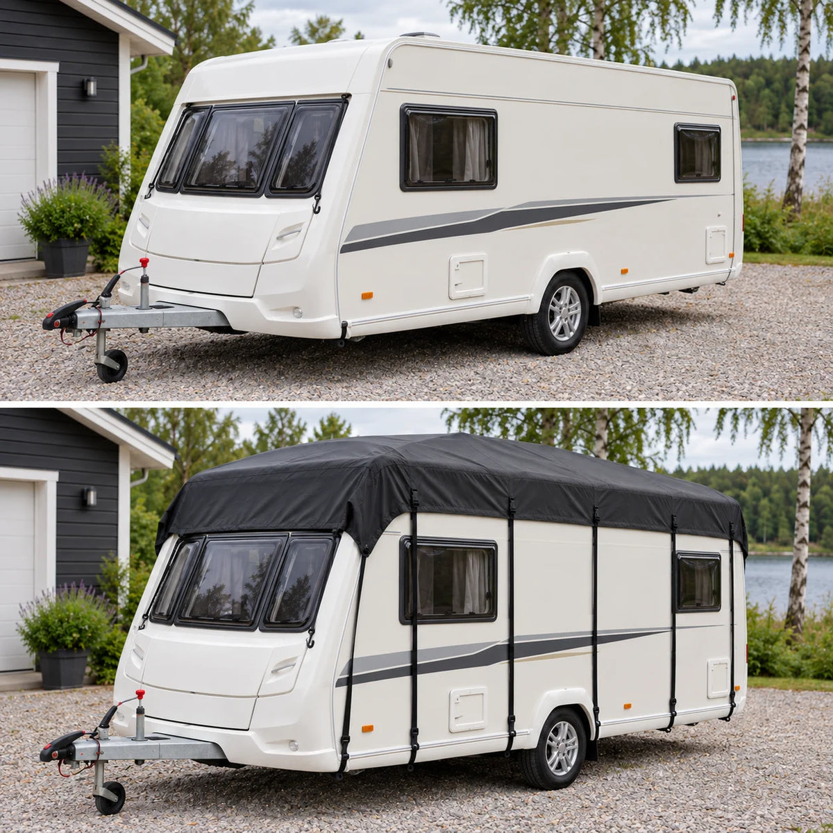 Taktrekk for bobil og campingvogn – 3 m bred