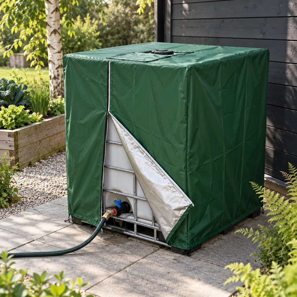 IBC-trekk for 1000-liters tank – beskyttelse mot alger og UV